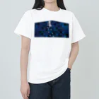 cuuyabowのやもり／モザイクネイビー ヘビーウェイトTシャツ