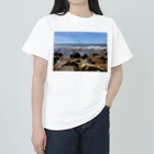 光画部の打ち寄せる波 ヘビーウェイトTシャツ
