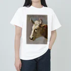 PALA's SHOP　cool、シュール、古風、和風、のcow's head 1 ヘビーウェイトTシャツ