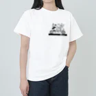 白黒迷彩の３連チャリンコ Heavyweight T-Shirt