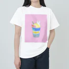 ウサトリエのうさぎcafeーブルーハワイー ヘビーウェイトTシャツ