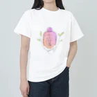 ドリゼラのおみやげ販売所のCompassion Buddha -ピンク- ヘビーウェイトTシャツ