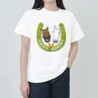 SHOP HAPPY HORSES（馬グッズ）のハッピーホース（蹄鉄カラフル） Heavyweight T-Shirt