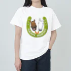 SHOP HAPPY HORSES（馬グッズ）のハッピーホース（蹄鉄カラフル） ヘビーウェイトTシャツ