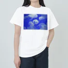 天秤座の海を漂う白い月 Heavyweight T-Shirt