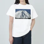 下田村の冠雪した富士山_003 Heavyweight T-Shirt