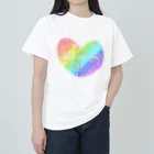 みゅるりん。のみゅるりんハート花柄 ヘビーウェイトTシャツ