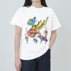 万福すずめの潜ると・・・ ヘビーウェイトTシャツ