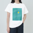 最強すーぱーすーぱーあめいじんぐのプールの中のアヒル ヘビーウェイトTシャツ