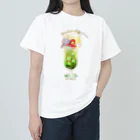 Cafe &Gallery喫茶のり福のクリームソーダ猫　＃１メロン ヘビーウェイトTシャツ