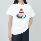 イラスト MONYAAT の毎月25日はプリンの日のプリン　イチゴプリン Heavyweight T-Shirt