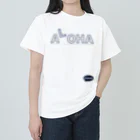 aloha_pineapple_hawaiiのALOHA dots navy blue　108 ヘビーウェイトTシャツ