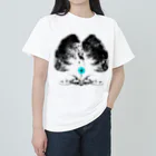 shi-chi Labo graph(詩一）の桜翼の梟 ヘビーウェイトTシャツ