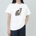 nekousagi*∩..∩のトラミ兄ちゃん自画像？ピンク【nekousagi*∩..∩ロゴ入り】 ヘビーウェイトTシャツ