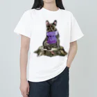 犬グッズの店しえるぶるーのマフラー犬　フレンチブルドッグ　ブリンドル Heavyweight T-Shirt