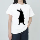 AngelRabbitsの立ち尽くすうさぎ ヘビーウェイトTシャツ