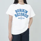 BURIKI'N RECORDSのブリキン定番ロゴ(スモーキーブルーロゴ) Heavyweight T-Shirt