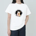 ハムスター愛好家 | Hamster Loverの突き出てくるハムちゃん ヘビーウェイトTシャツ