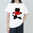 KAYOPANの白猫バッグを持ってお出かけするくろねこクロくん Heavyweight T-Shirt