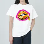 daddy-s_junkfoodsのFRENCH FRIES KISS - PINK Heavyweight T-Shirt