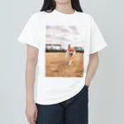 脚長コーギーの脚長コーギーむぎくん ヘビーウェイトTシャツ