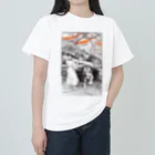 Saza-nami Antique designの虎と怪力男 ヘビーウェイトTシャツ