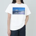 D-aerialのMt.Fuji and the sea of clouds Heavyweight T-Shirt