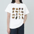 ポメラニアンやさんのモコちゃん狛ちゃん詰め合わせ Heavyweight T-Shirt