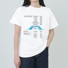 ヒロシオーバーダイブの日本酒チャート・水彩ネコver（温度と呼び名） Heavyweight T-Shirt