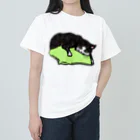 猫竹（nekotake)の俺の枕　白黒猫バージョン ヘビーウェイトTシャツ