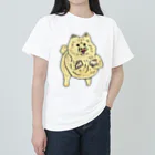 右手リアンうめもと公式のポメラニアン ヘビーウェイトTシャツ