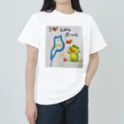 KIYOKA88WONDERLANDのアイラブ琵琶湖カッパくん Heavyweight T-Shirt