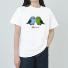 Cody the LovebirdのChubby Bird 仲良しサザナミインコ Heavyweight T-Shirt