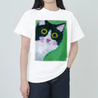 tomorebiのひょっこり猫さん ヘビーウェイトTシャツ