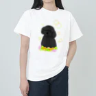 greetenの黒トイプードル　癒し犬 ヘビーウェイトTシャツ