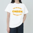 kg_shopのONSEN -Time for Healing- (イエロー) Heavyweight T-Shirt