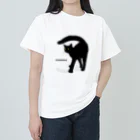 小鳥と映画館の黒猫たんのおちりが堪能出来る権利の付与 黒ロゴ Heavyweight T-Shirt