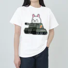 ムンムン&キュピロニウスのアトリエSUZURI店の戦車うさぎさん ヘビーウェイトTシャツ