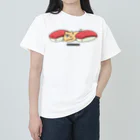 高堂玲/イラストの方のおすしねこ ヘビーウェイトTシャツ