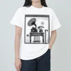 kouji-komatsuのオールドな蓄音機と電話機-m ヘビーウェイトTシャツ