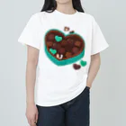 Kotetsu diary(SUZURI店)のシェルティ×チョコ(ミントカラー) ヘビーウェイトTシャツ