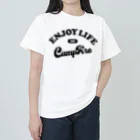 アージーのエンジョイ ライフ キャンプファイヤー Heavyweight T-Shirt