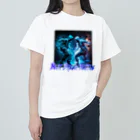 RATELの繊細なタッチで軽快なネオンブルーのヒップホップダンスバトルデザイン Heavyweight T-Shirt