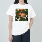 あとりえkittenのダックスのマロンとカプチーノと花畑 Heavyweight T-Shirt