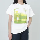 かえる商店の蝶とおやゆびひめ by Elsa Beskow ヘビーウェイトTシャツ