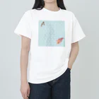 Rabbitflowerのうさ切手 ヘビーウェイトTシャツ