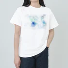 Keriiのイラストのシャボン玉アート　ブルー系 Heavyweight T-Shirt