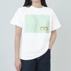 しろくろショップのだいふくかえる&きなこ　つん ヘビーウェイトTシャツ