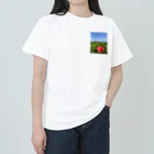 Ripples沖縄レジンアートの沖縄の海とハイビスカス ヘビーウェイトTシャツ