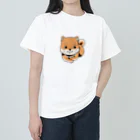 山口さぷり SUZURI店の目そらし柴犬 Heavyweight T-Shirt